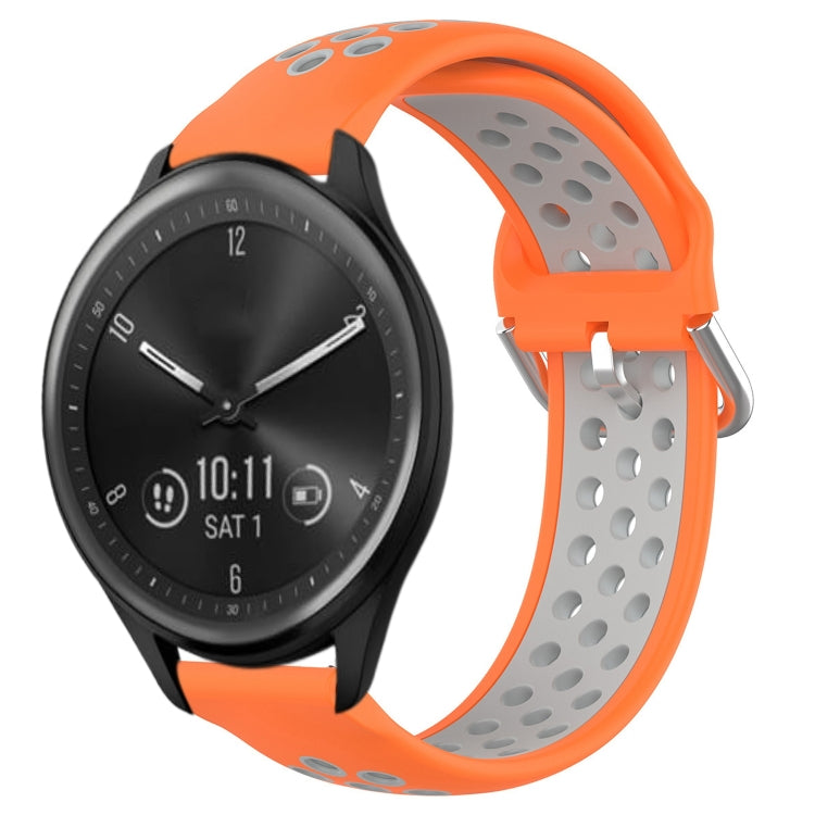 For Garmin Vivomove Sport 20mm Perforated Breathable Sports Silicone Watch Band