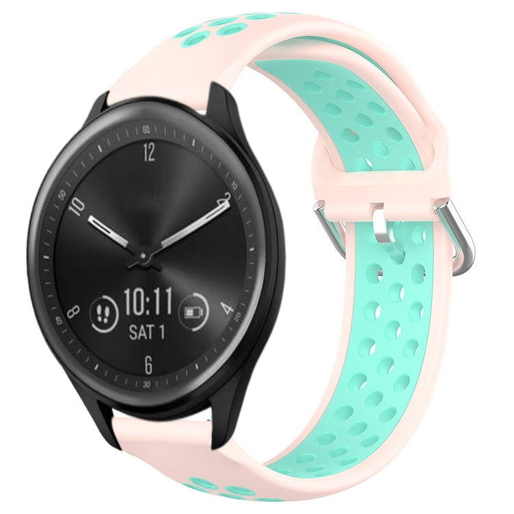 For Garmin Vivomove Sport 20mm Perforated Breathable Sports Silicone Watch Band