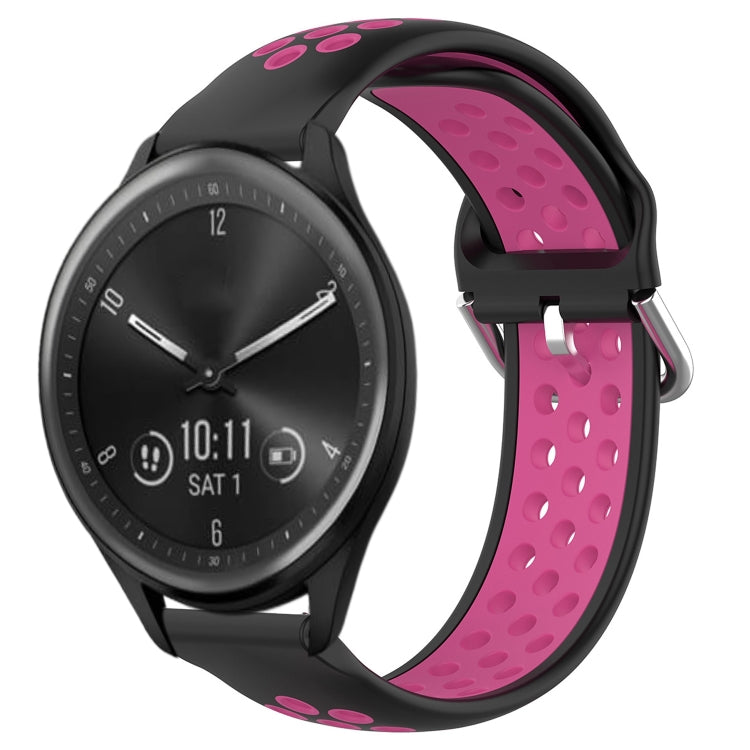 For Garmin Vivomove Sport 20mm Perforated Breathable Sports Silicone Watch Band
