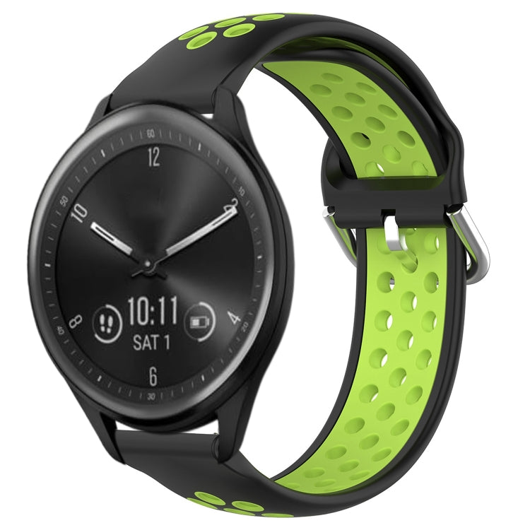 For Garmin Vivomove Sport 20mm Perforated Breathable Sports Silicone Watch Band