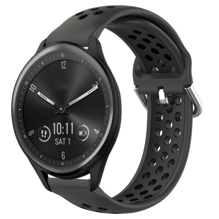 For Garmin Vivomove Sport 20mm Perforated Breathable Sports Silicone Watch Band