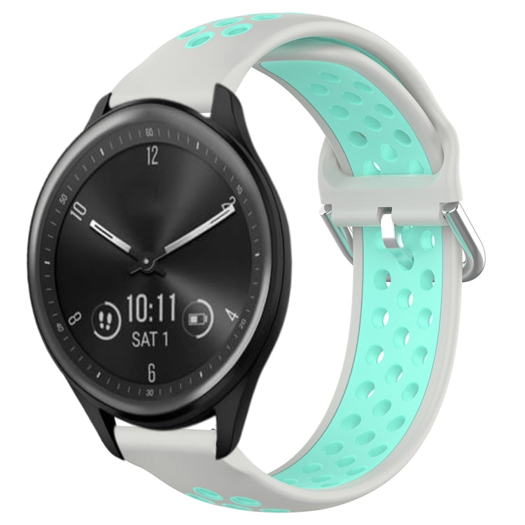 For Garmin Vivomove Sport 20mm Perforated Breathable Sports Silicone Watch Band