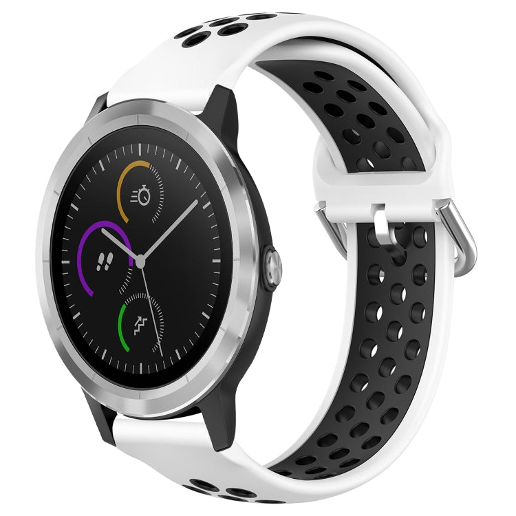 For Garmin Vivoactive3 20mm Perforated Breathable Sports Silicone Watch Band