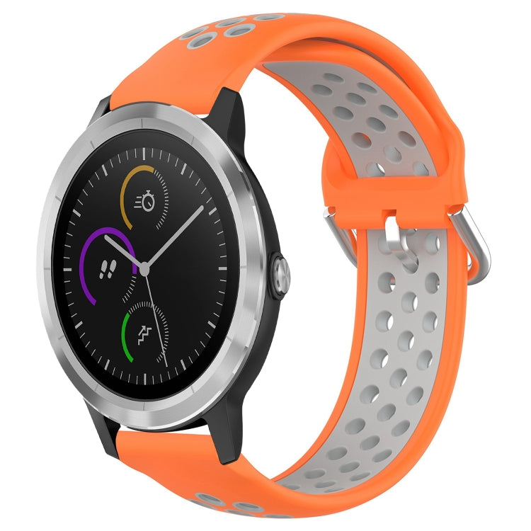 For Garmin Vivoactive3 20mm Perforated Breathable Sports Silicone Watch Band