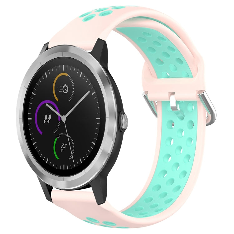 For Garmin Vivoactive3 20mm Perforated Breathable Sports Silicone Watch Band