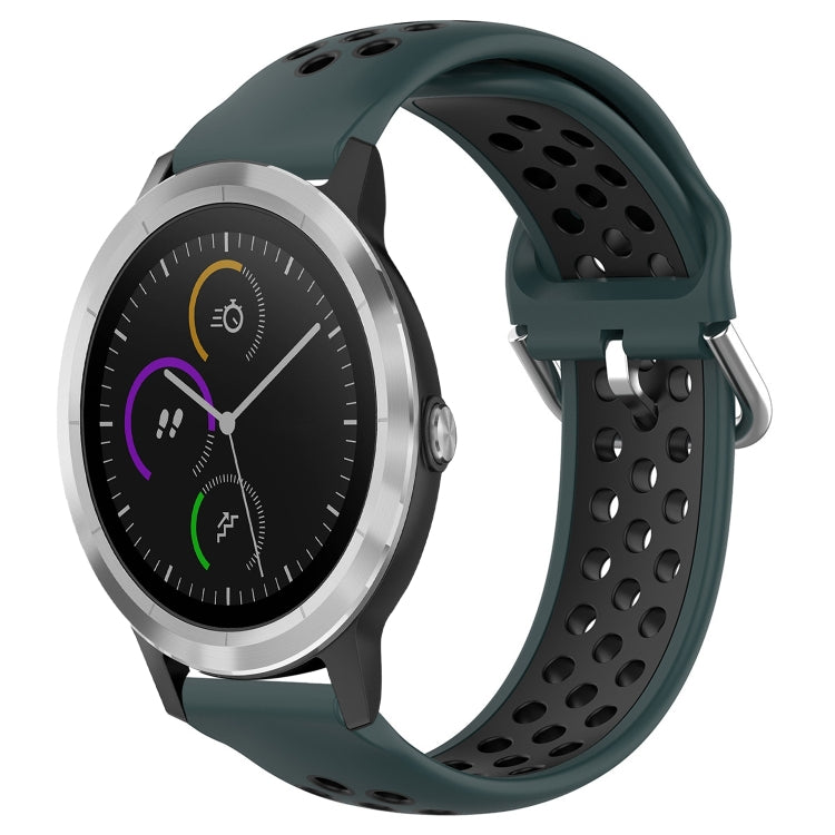 For Garmin Vivoactive3 20mm Perforated Breathable Sports Silicone Watch Band