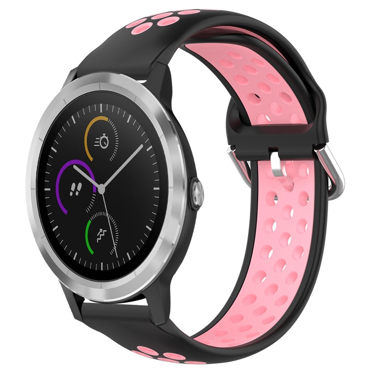 For Garmin Vivoactive3 20mm Perforated Breathable Sports Silicone Watch Band