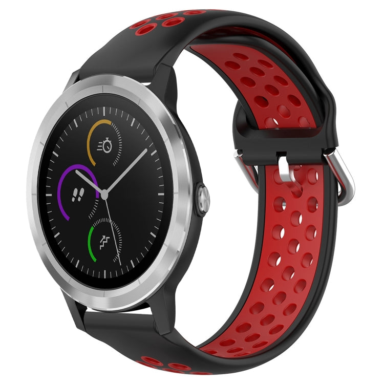 For Garmin Vivoactive3 20mm Perforated Breathable Sports Silicone Watch Band