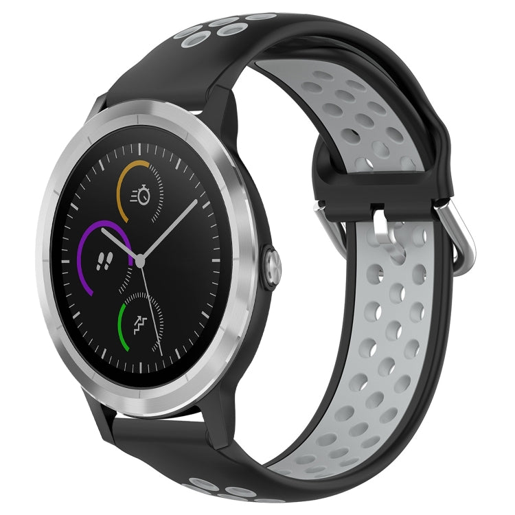 For Garmin Vivoactive3 20mm Perforated Breathable Sports Silicone Watch Band