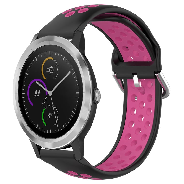For Garmin Vivoactive3 20mm Perforated Breathable Sports Silicone Watch Band
