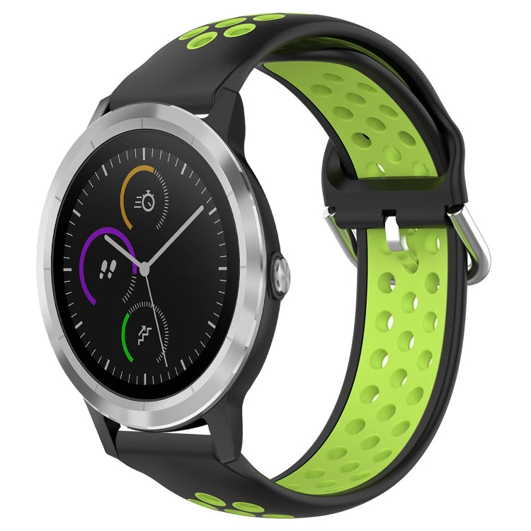 For Garmin Vivoactive3 20mm Perforated Breathable Sports Silicone Watch Band