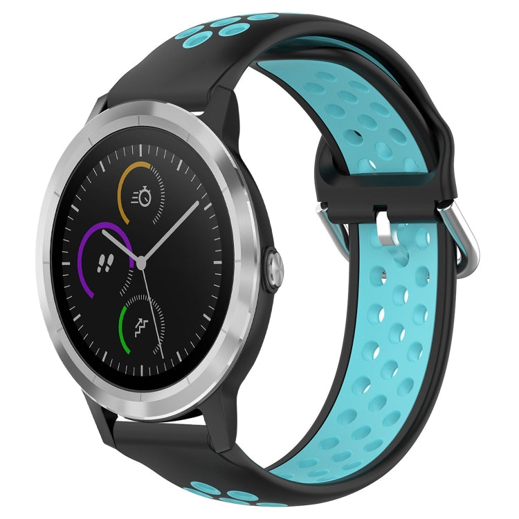 For Garmin Vivoactive3 20mm Perforated Breathable Sports Silicone Watch Band