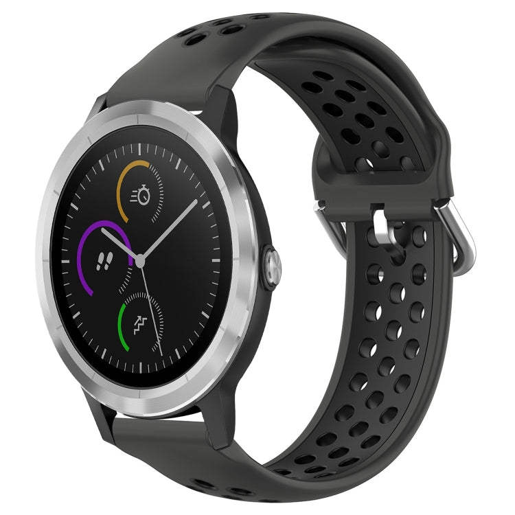 For Garmin Vivoactive3 20mm Perforated Breathable Sports Silicone Watch Band