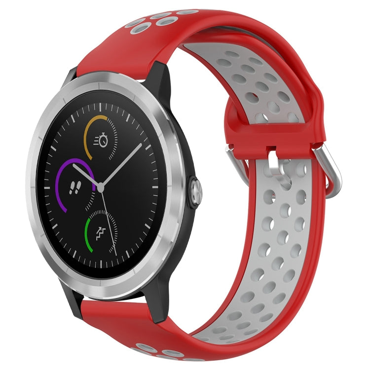 For Garmin Vivoactive3 20mm Perforated Breathable Sports Silicone Watch Band