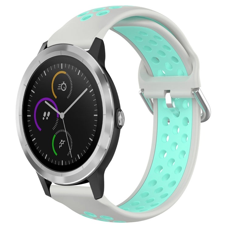For Garmin Vivoactive3 20mm Perforated Breathable Sports Silicone Watch Band