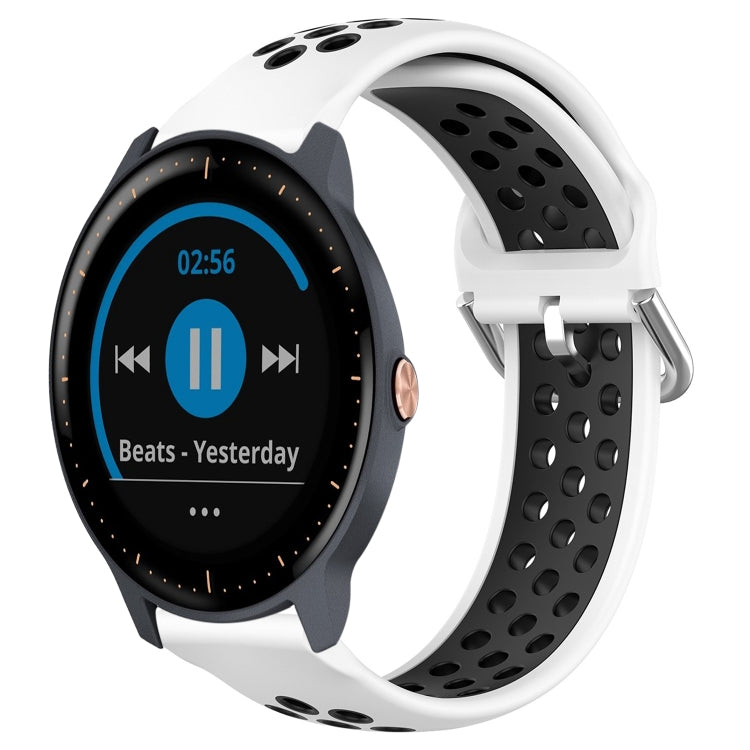For Garmin Vivoactive3 Music 20mm Perforated Breathable Sports Silicone Watch Band
