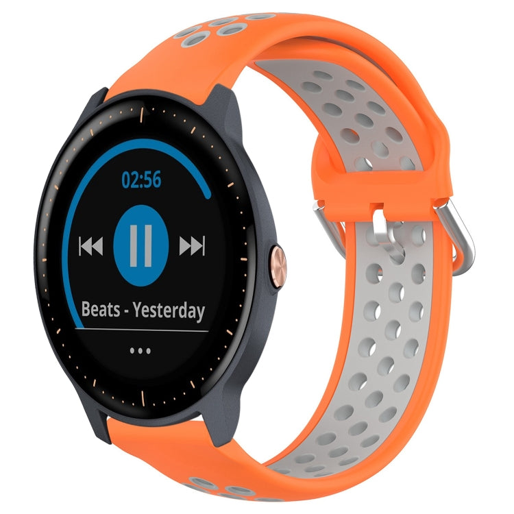 For Garmin Vivoactive3 Music 20mm Perforated Breathable Sports Silicone Watch Band