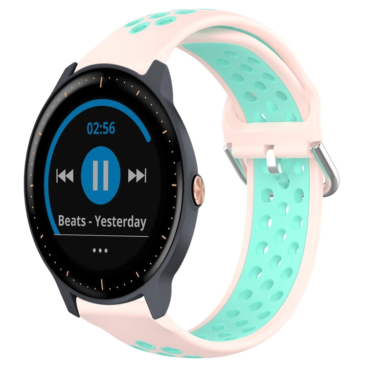 For Garmin Vivoactive3 Music 20mm Perforated Breathable Sports Silicone Watch Band