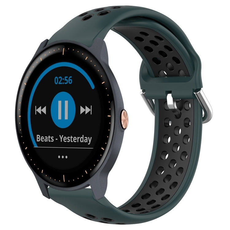 For Garmin Vivoactive3 Music 20mm Perforated Breathable Sports Silicone Watch Band