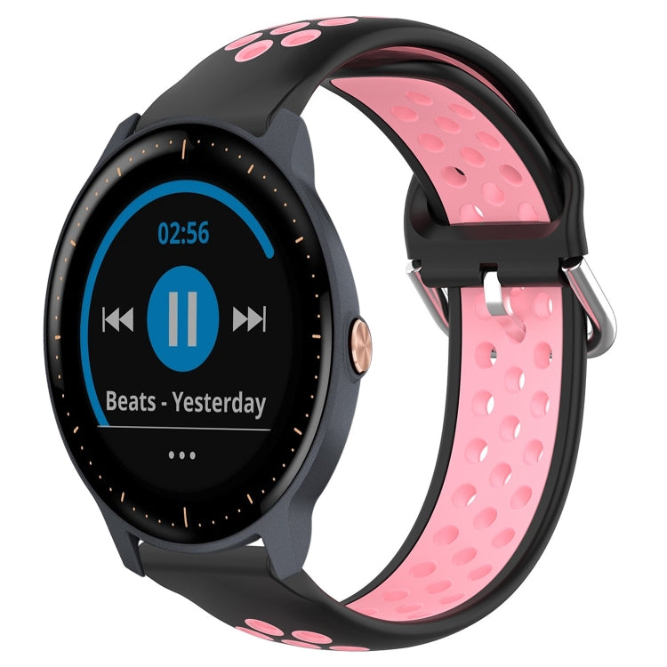 For Garmin Vivoactive3 Music 20mm Perforated Breathable Sports Silicone Watch Band