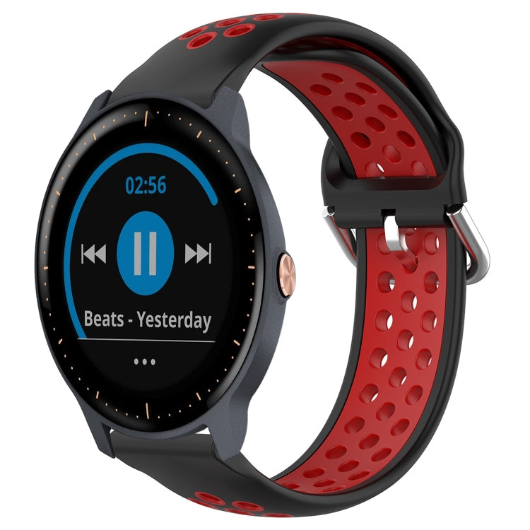For Garmin Vivoactive3 Music 20mm Perforated Breathable Sports Silicone Watch Band