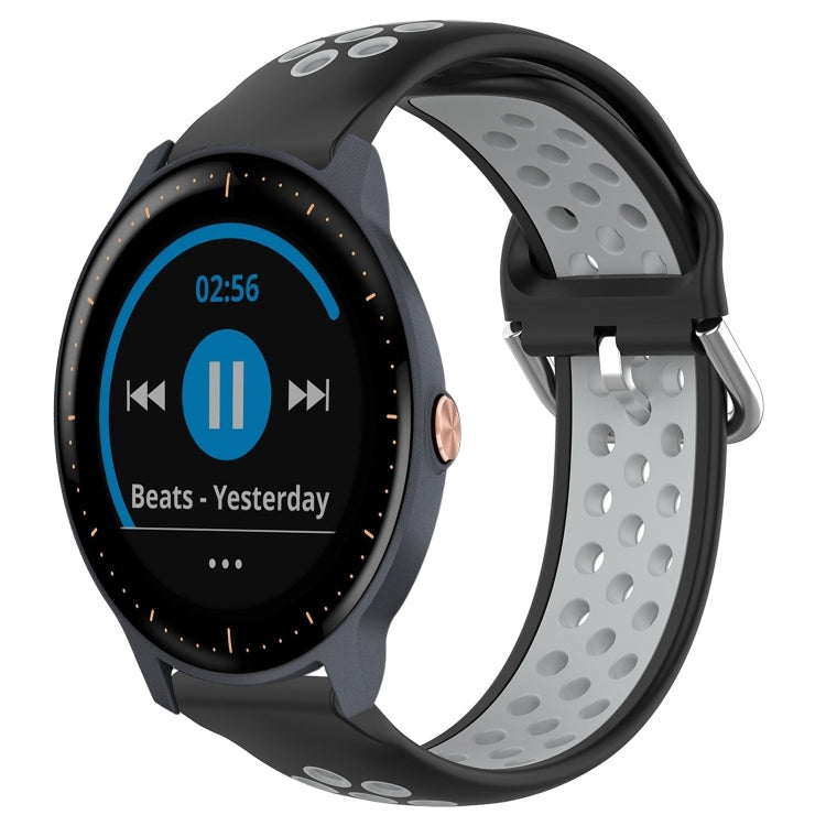 For Garmin Vivoactive3 Music 20mm Perforated Breathable Sports Silicone Watch Band