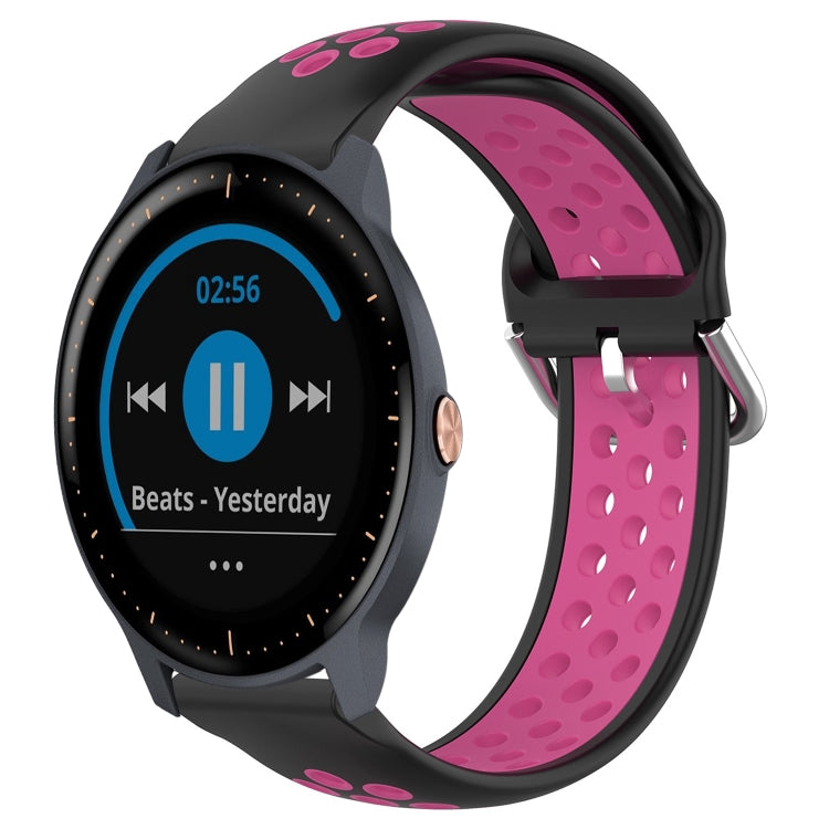 For Garmin Vivoactive3 Music 20mm Perforated Breathable Sports Silicone Watch Band