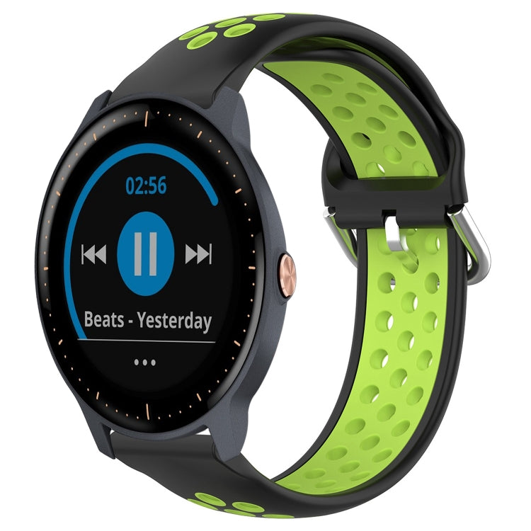 For Garmin Vivoactive3 Music 20mm Perforated Breathable Sports Silicone Watch Band