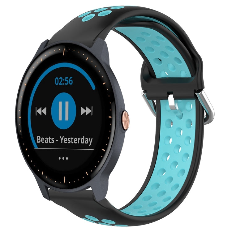 For Garmin Vivoactive3 Music 20mm Perforated Breathable Sports Silicone Watch Band