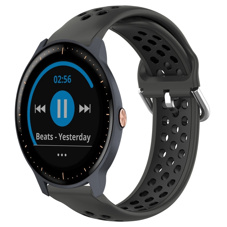 For Garmin Vivoactive3 Music 20mm Perforated Breathable Sports Silicone Watch Band