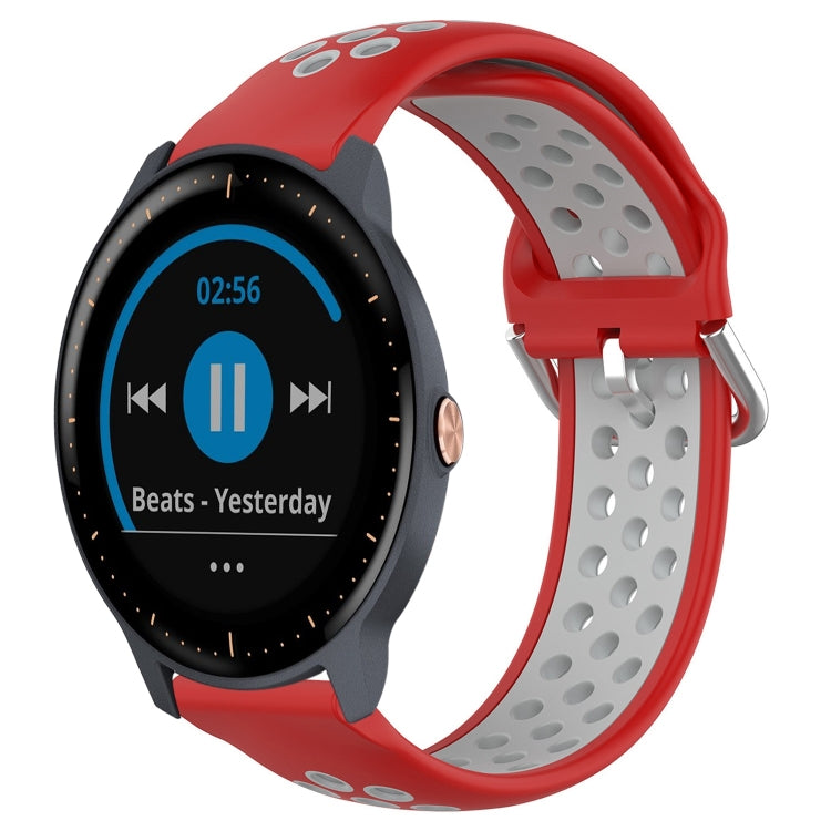 For Garmin Vivoactive3 Music 20mm Perforated Breathable Sports Silicone Watch Band