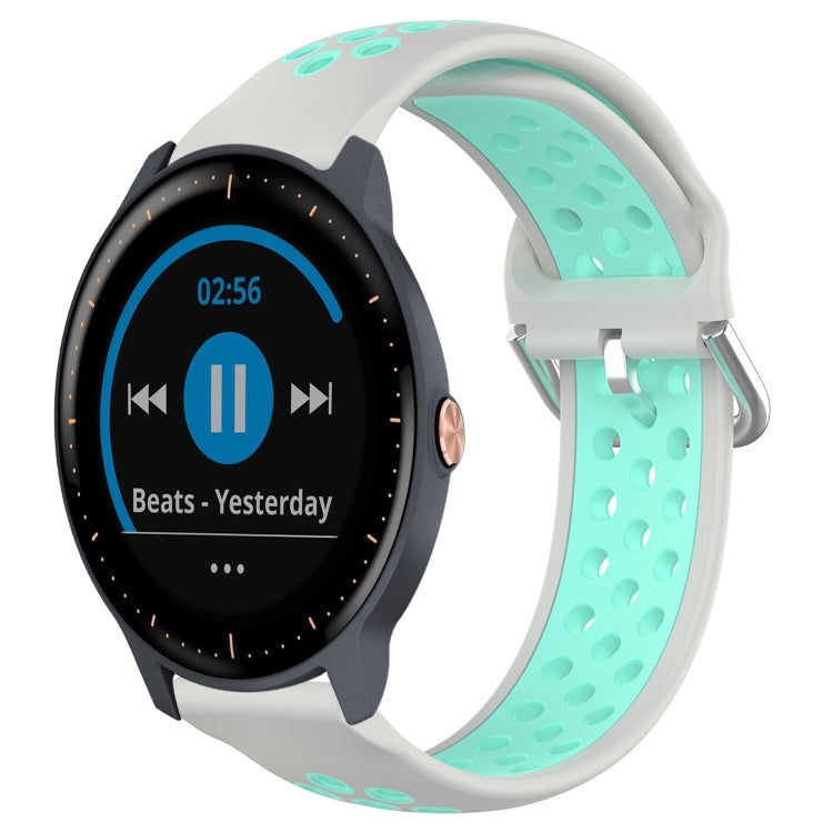 For Garmin Vivoactive3 Music 20mm Perforated Breathable Sports Silicone Watch Band