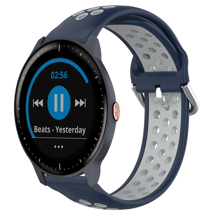 For Garmin Vivoactive3 Music 20mm Perforated Breathable Sports Silicone Watch Band