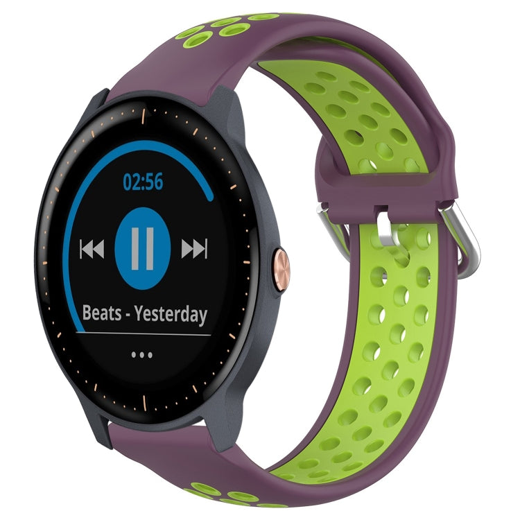 For Garmin Vivoactive3 Music 20mm Perforated Breathable Sports Silicone Watch Band