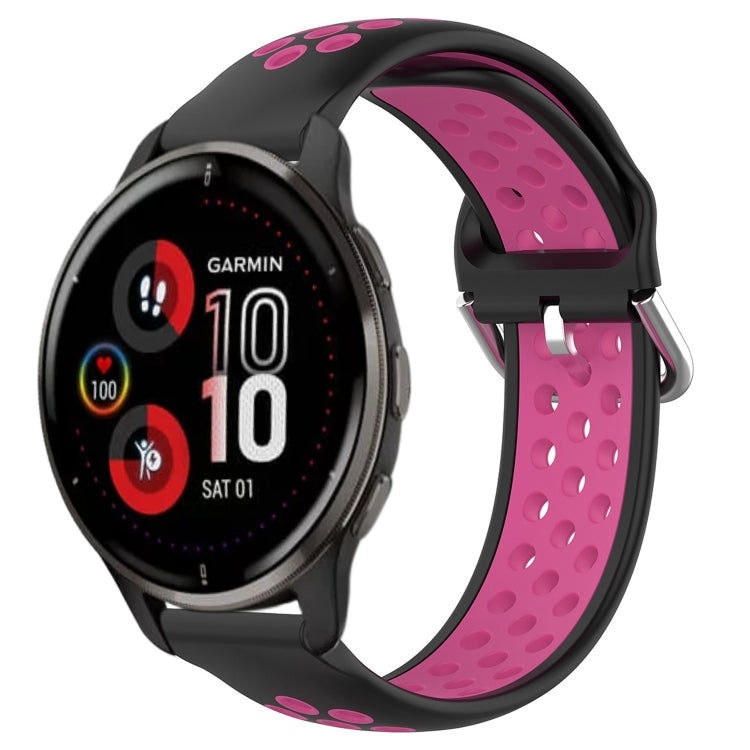 For Garmin Venu 2 Plus 20mm Perforated Breathable Sports Silicone Watch Band