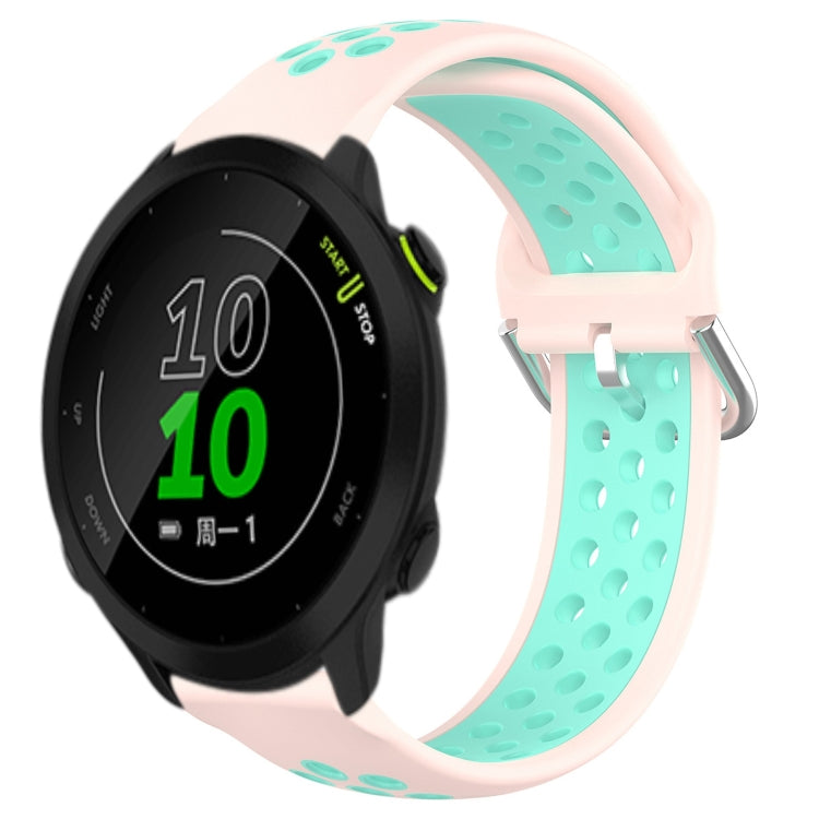 For Garmin Forerunner 158 20mm Perforated Breathable Sports Silicone Watch Band