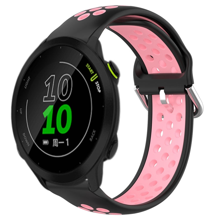 For Garmin Forerunner 158 20mm Perforated Breathable Sports Silicone Watch Band