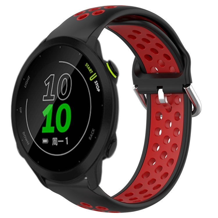 For Garmin Forerunner 158 20mm Perforated Breathable Sports Silicone Watch Band