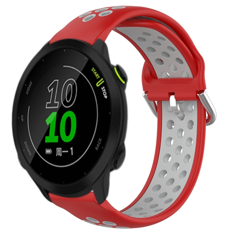 For Garmin Forerunner 158 20mm Perforated Breathable Sports Silicone Watch Band