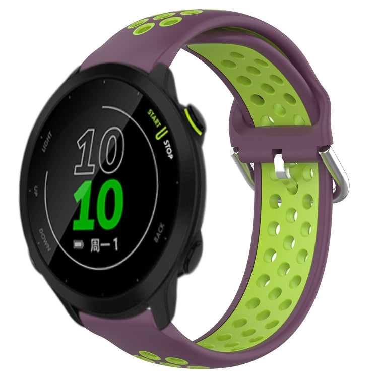 For Garmin Forerunner 158 20mm Perforated Breathable Sports Silicone Watch Band