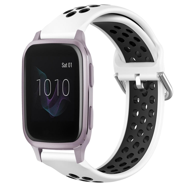 For Garmin Venu SQ 20mm Perforated Breathable Sports Silicone Watch Band