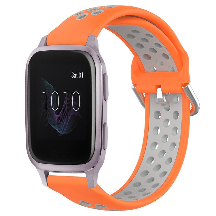 For Garmin Venu SQ 20mm Perforated Breathable Sports Silicone Watch Band