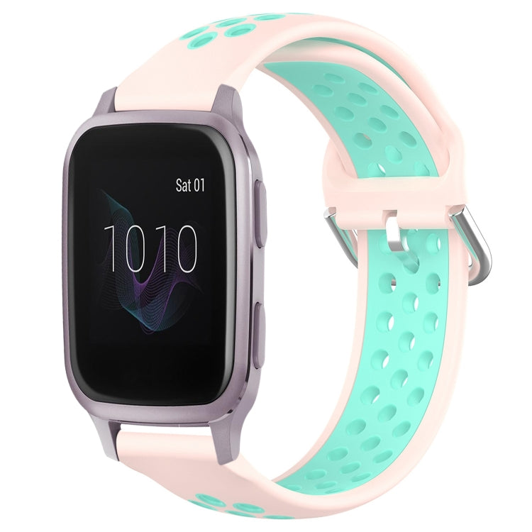 For Garmin Venu SQ 20mm Perforated Breathable Sports Silicone Watch Band