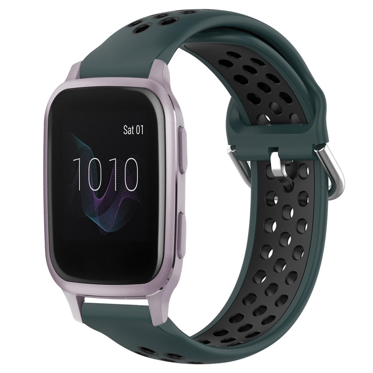 For Garmin Venu SQ 20mm Perforated Breathable Sports Silicone Watch Band