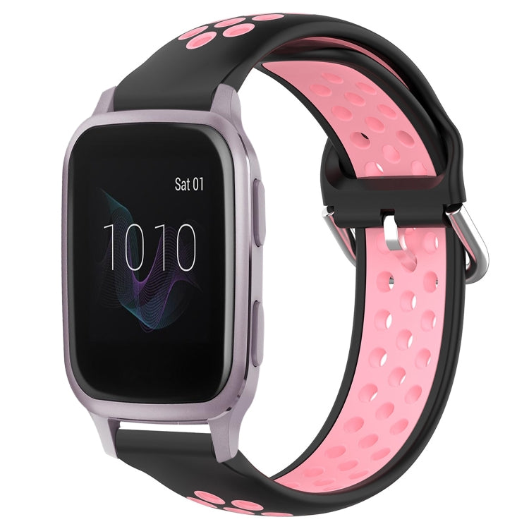 For Garmin Venu SQ 20mm Perforated Breathable Sports Silicone Watch Band