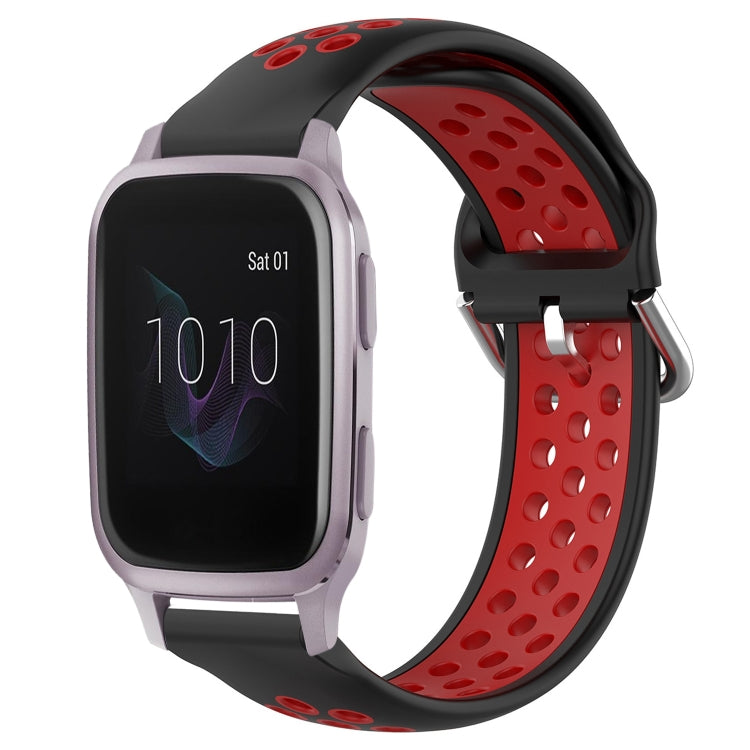 For Garmin Venu SQ 20mm Perforated Breathable Sports Silicone Watch Band