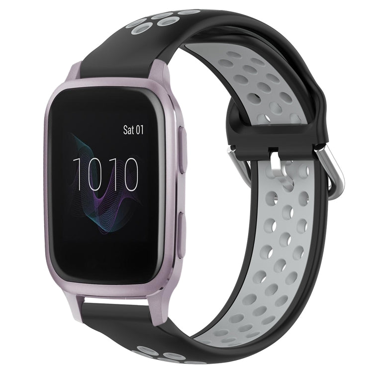 For Garmin Venu SQ 20mm Perforated Breathable Sports Silicone Watch Band