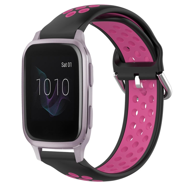 For Garmin Venu SQ 20mm Perforated Breathable Sports Silicone Watch Band