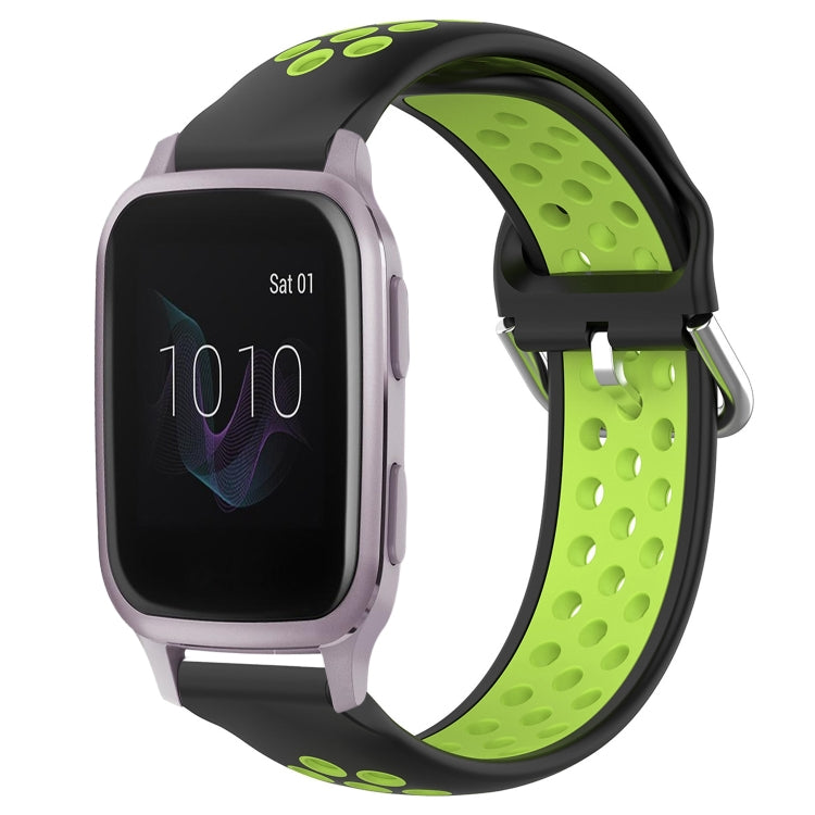For Garmin Venu SQ 20mm Perforated Breathable Sports Silicone Watch Band