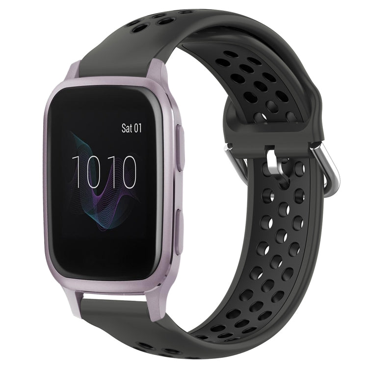 For Garmin Venu SQ 20mm Perforated Breathable Sports Silicone Watch Band